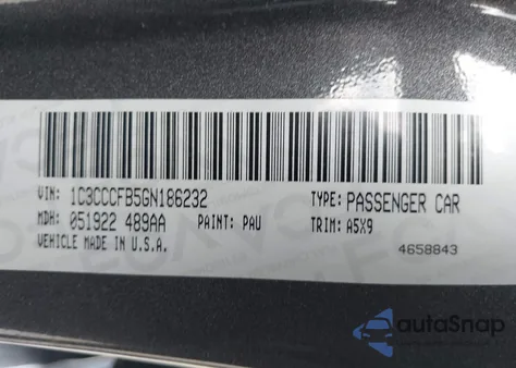 2016 Chrysler 200 Touring из США, поврежденный, VIN 1C3CCCFB5GN186232